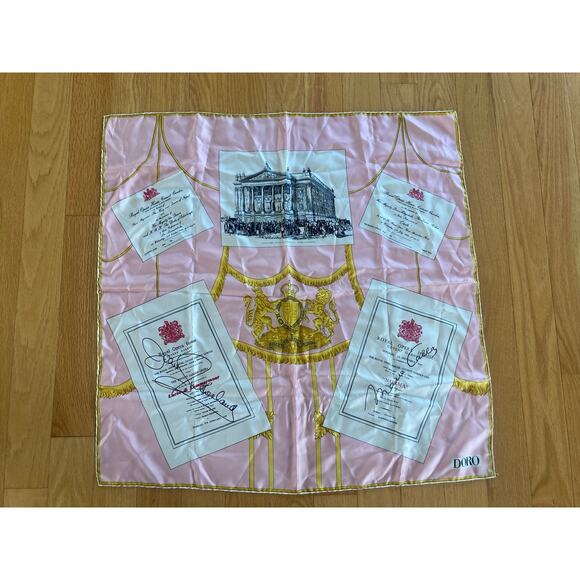 Doro Accessories - Doro Rare 1960's Hardy Amies Style Royal Opera House Italian Silk Vintage Scarf